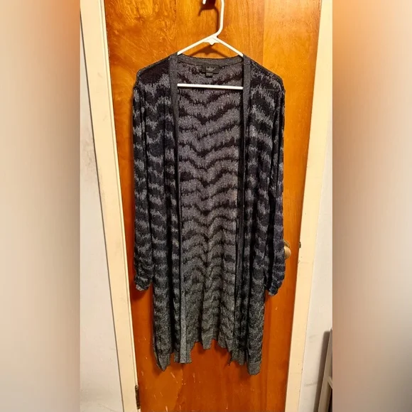 Belldini Metallic Black and Silver Cardigan - Picture 2 of 5